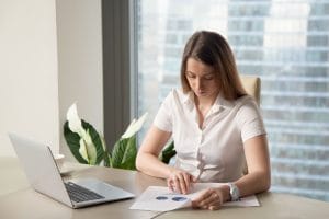 businesswoman planning strategy company